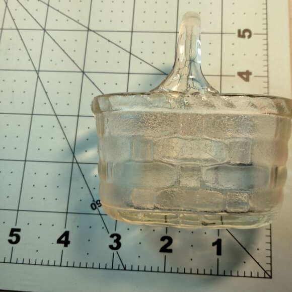 Vintage Clear Glass Miniature Basket - Picture 6 of 6